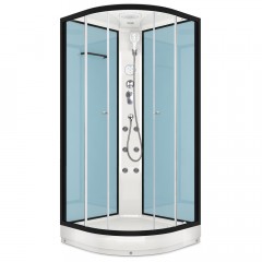 Душевая кабина Domani-Spa Delight 110 голубые стенки/прозрачное стекло с электрикой и гидромассажем DS01D110LDbCl10