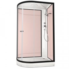 Душевая кабина Domani-Spa Delight 128 R розовые стенки/прозрачное стекло DS01D128RLPcCl00