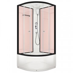 Душевая кабина Domani-Spa Delight 110 high розовые стенки/прозрачное стекло DS01D110HPcCl00