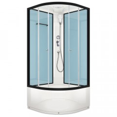 Душевая кабина Domani-Spa Delight 110 high голубые стенки/прозрачное стекло DS01D110HDbCl00