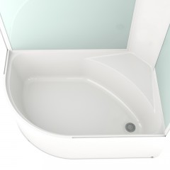 Душевая кабина Domani-Spa Delight 128 high R розовые стенки/прозрачное стекло DS01D128RHPcCl00
