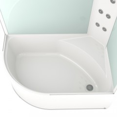 Душевая кабина Domani-Spa Delight 128 high R розовые стенки/прозрачное стекло с электрикой и гидромассажем DS01D128RHPcCl10
