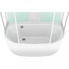 Душевая кабина Domani-Spa Neat 150 high голубые стенки/прозрачное стекло DS01N158HDbCl00