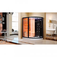 Душевая кабина Cerutti Lugano Nero K9751L black с сауной