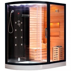 Душевая кабина Cerutti Lugano Nero K9751R black с сауной