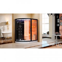 Душевая кабина Cerutti Lugano Nero K9751R black с сауной