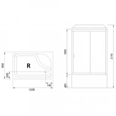 Душевая кабина Royal Bath RB8120BP5-BT R