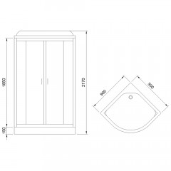 Душевая кабина Royal Bath RB90HK5-BT-CH