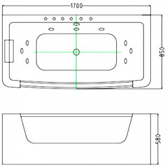 Ванна акриловая WeltWasser Bullen 170x85 WT