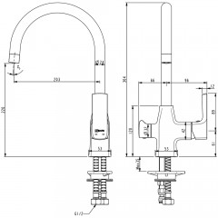 Смеситель для кухни Lemark Ursus LM7261BL