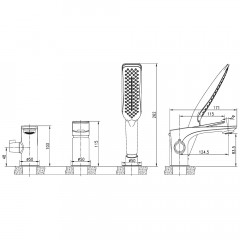 Смеситель на борт ванны Lemark Allegro LM5945CW