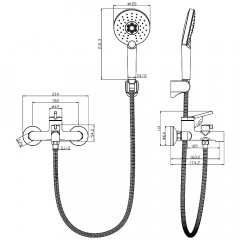 Смеситель для ванны Lemark Minima LM3814C