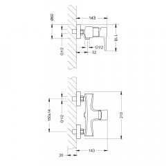 Смеситель для душа Lemark Evitta LM0503C