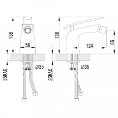 Смеситель для биде Lemark Melange LM4908CW