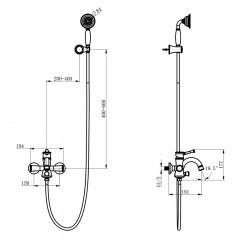 Смеситель для ванны Lemark Peretto LM6302RB