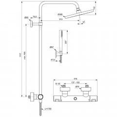 Душевая система Ideal Standard Ceratherm BC748XG