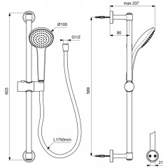 Душевой гарнитур Ideal Standard IdealRain BD142XG