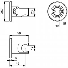 Держатель ручного душа Ideal Standard IdealRain BC806XG