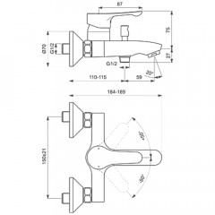 Набор для ванной комнаты Ideal Standard Alpha BD004AA