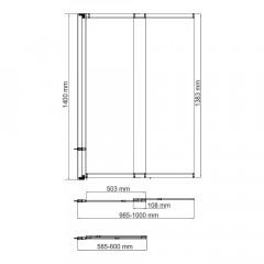 Шторка на ванну WasserKRAFT Dill 61S02-100