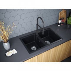 Мойка кухонная Paulmark Tandem PM238150-BLM