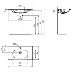 Раковина Ideal Standard Tesi T3509V3