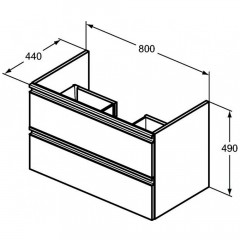 Тумба под раковину Ideal Standard Tesi T0051ZT