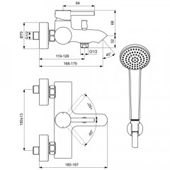 Смеситель для ванны Ideal Standard Ceraline BC270AA