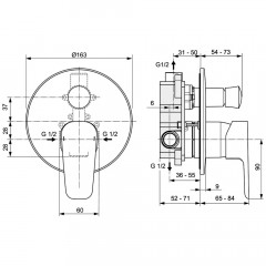 Смеситель для ванны встраиваемый Ideal Standard Ceraplan III A6383AA