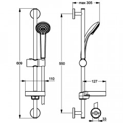 Душевой гарнитур Ideal Standard IdealRain B9503AA