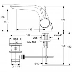 Смеситель для раковины Ideal Standard Melange A4260AA
