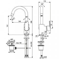Смеситель для раковины Ideal Standard Vito B0410AA