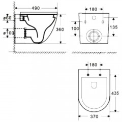 Инсталляция Grohe Rapid SL 38721001 + унитаз WeltWasser Merzbach 004 GL-WT безободковый с сиденьем
