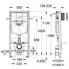 Инсталляция Grohe Rapid SL 38721001 + унитаз Fubini FB001 безободковый с сиденьем