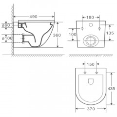 Инсталляция Grohe Rapid SL 38721001 + унитаз Fubini FB001 безободковый с сиденьем