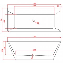 Ванна акриловая Azario Oxford OXF17083