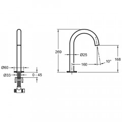 Излив Jacob Delafon Grands Boulevards E25387-CP