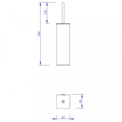 Ёршик для унитаза подвесной Felice F 0413 cromo