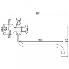 Смеситель универсальный Ledeme H20 L2320