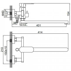 Смеситель универсальный Ledeme H716 L72216