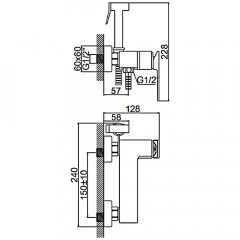 Смеситель с гигиеническим душем Ledeme H78 L5278