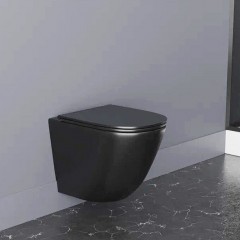 Унитаз подвесной OWL Vind Cirkel-H Matt Black OWLT190305 безободковый