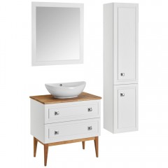 Зеркало ASB-Woodline Каталина 80 слоновая кость