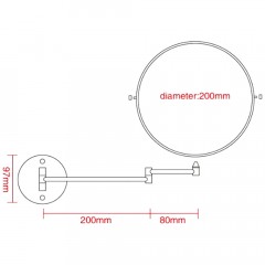 Зеркало косметическое настенное Ledeme L6108