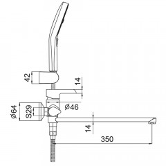 Смеситель универсальный Gappo G03-8 G2203-8