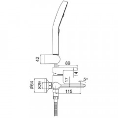 Смеситель для ванны Gappo G03-6 G3203-6