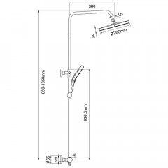 Душевая система Gappo G03-8 G2403-48