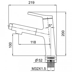 Смеситель для раковины Gappo G52-7 G1052-76