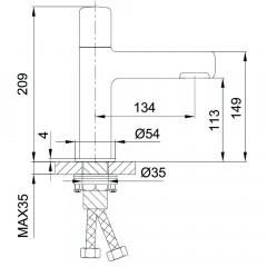 Смеситель для раковины Gappo G52-8 G1052-80