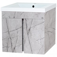 Тумба с раковиной Misty Торос 50 мрамор серый